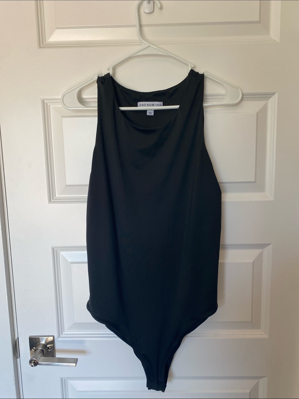 A New Day Black Sleeveless Scoop Bodysuit